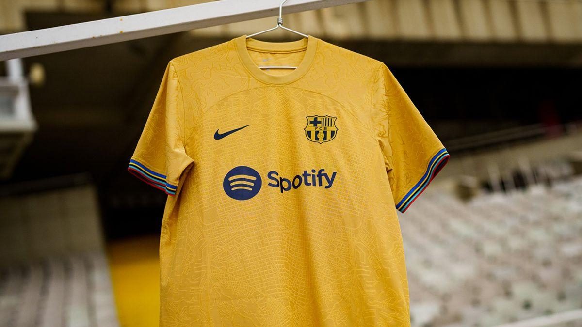 Noticia: FC Barcelona presenta su segunda indumentaria para la temporada 2022 - 2023 FC Barcelona presenta su segunda indumentaria para la temporada 2022 - 2023