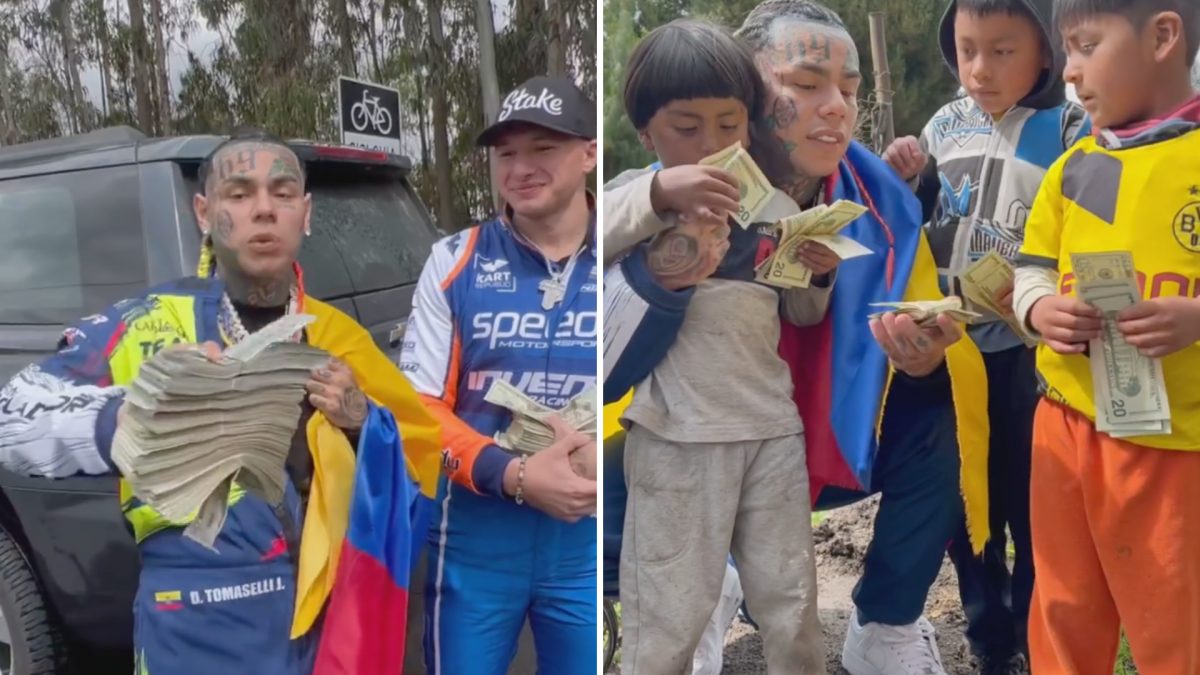 Noticia: 6ix9ine publica video donde regala 40.000 dólares a familias de Ecuador 6ix9ine publica video donde regala 40.000 dólares a familias de Ecuador