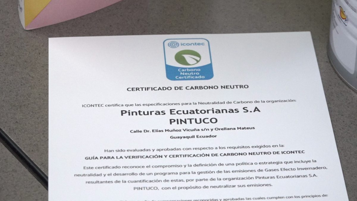 Noticia: VIDEO | Pintuco Ecuador obtiene certificación por actividades para neutralizar las emisiones de gases de invernadero VIDEO | Pintuco Ecuador obtiene certificación por actividades para neutralizar las emisiones de gases de invernadero