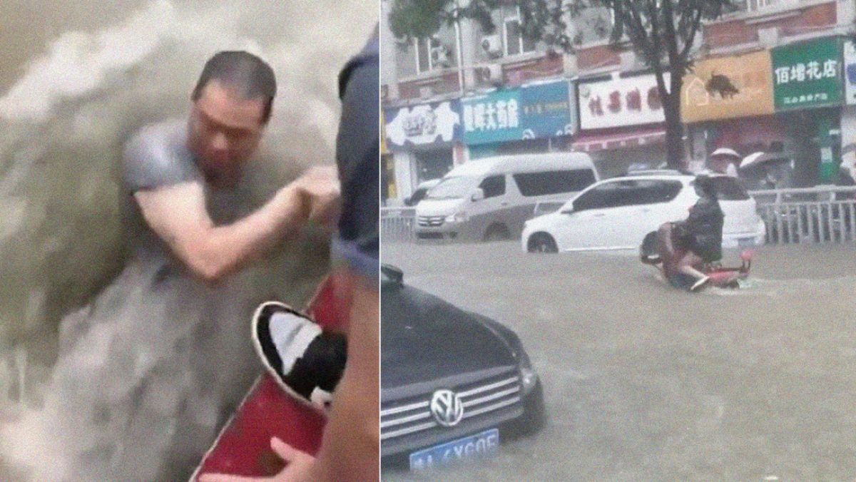 Noticia: Fuertes inundaciones arrastran a personas y desaparecen carros en China Fuertes inundaciones arrastran a personas y desaparecen carros en China