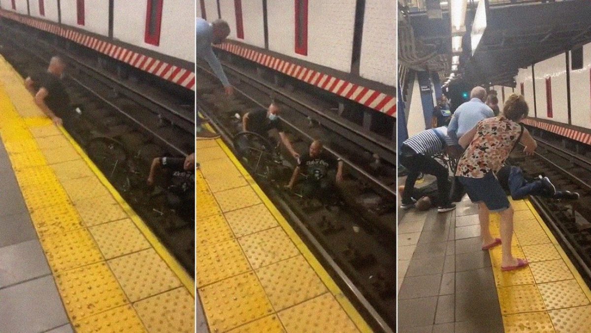 Noticia: Salvan a hombre en sillas de ruedas que cayó en la vías de un tren Salvan a hombre en sillas de ruedas que cayó en la vías de un tren