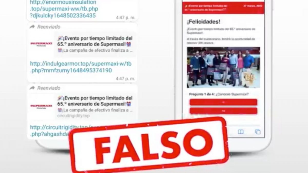 Noticia: Supermaxi alerta sobre publicaciones falsas de eventos Supermaxi alerta sobre publicaciones falsas de eventos