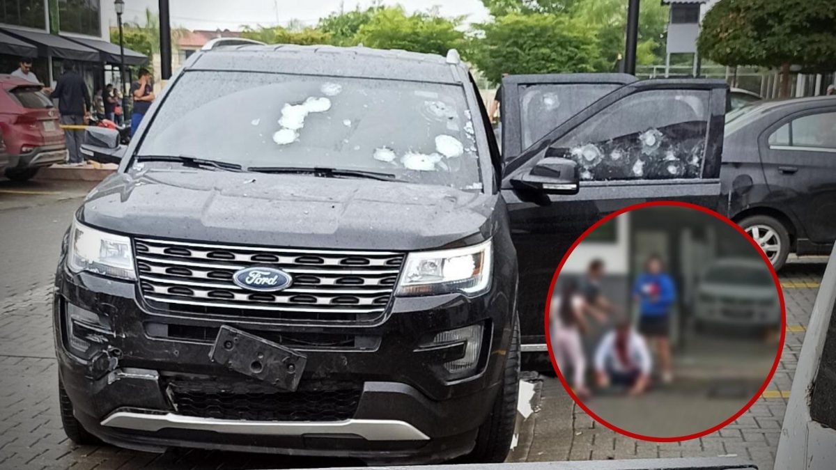 Noticia: Atacan a tiros a un hombre con auto blindado en plaza comercial de vía a Salitre Atacan a tiros a un hombre con auto blindado en plaza comercial de vía a Salitre