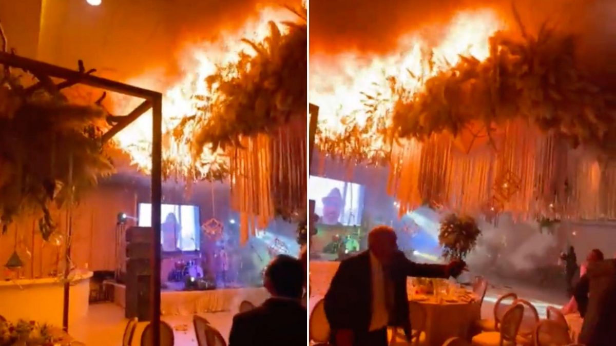 Noticia: Bailaban en su boda cuando empezó el incendio en pleno escenario Bailaban en su boda cuando empezó el incendio en pleno escenario