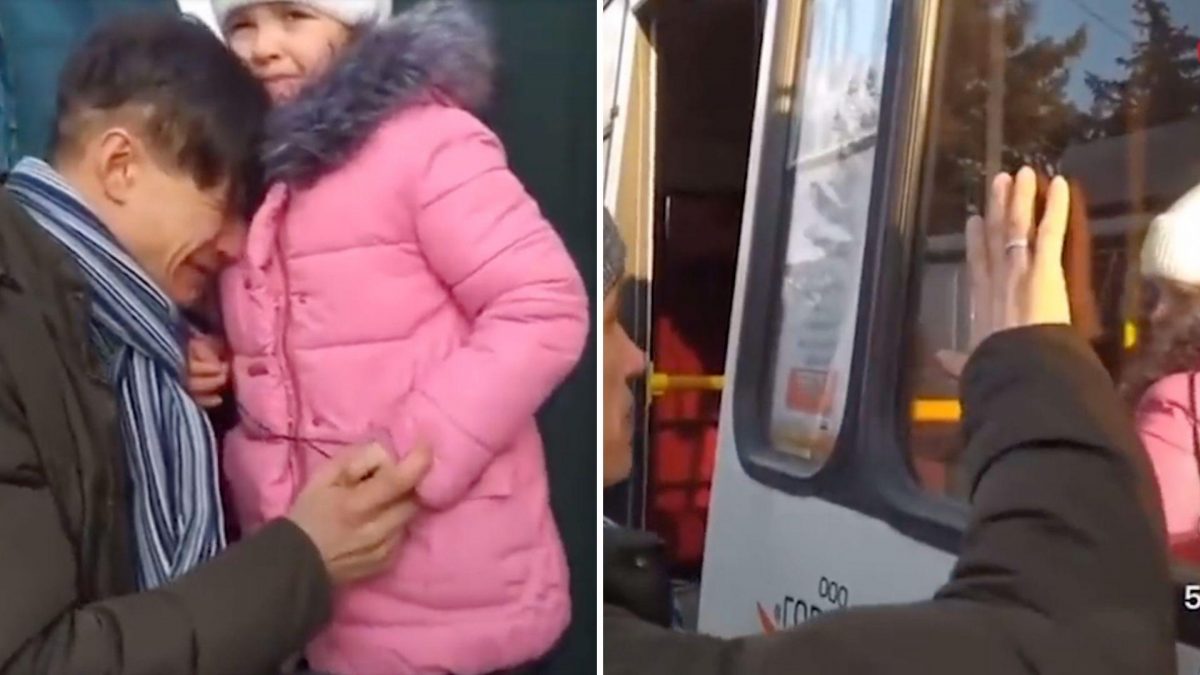 Noticia: El llanto de un padre ucraniano que debe permanecer en el país al despedirse de su hija El llanto de un padre ucraniano que debe permanecer en el país al despedirse de su hija