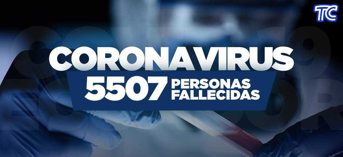 ATENCIÓN | Se registran 5.507 fallecidos por coronavirus en Ecuador
