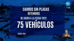 Vehículos sin placas son captados en actos delictivos
