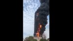 Impresionante imágenes de un incendio en un edificio de China