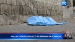 Hallan cadáver en la vía pública envuelto en sábanas