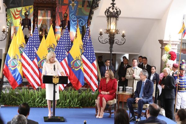 Jill Biden ratificó el compromiso de su país con Ecuador para desarrollar proyectos sociales