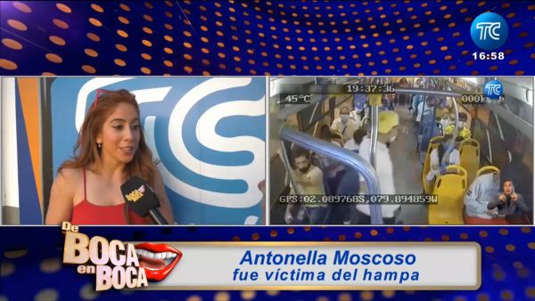 Antonella Moscoso se subió a un bus y le robaron en Guayaquil