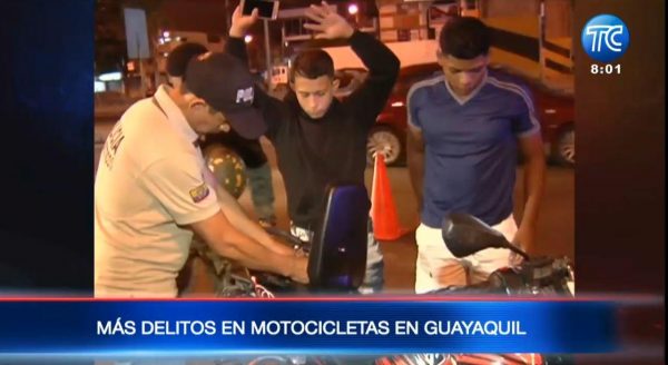 Continúan los delitos en motocicletas en Guayaquil