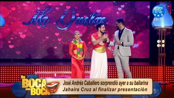 José Andrés Caballero sorprendió a su bailarina Jahaira Cruz en Soy El Mejor