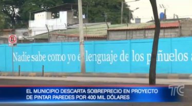 Errores ortográficos en murales millonarios del Municipio de Guayaquil