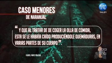 Avanzan las investigaciones del caso del niño quemado en el cantón Naranjal