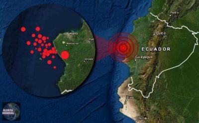 Imagen de Sismo de magnitud 5,2 incrementa enjambre sísmico en las costas de Manabí