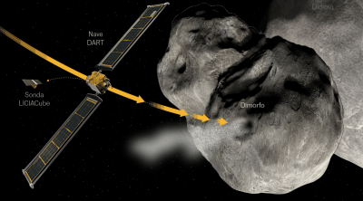 Imagen de La sonda DART cumplió con chocarse contra un asteroide como un proyecto para salvar a la Tierra