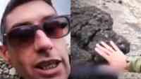 Noticia: Periodista toca la lava del volcán de La Palma y se quema en vivo Periodista toca la lava del volcán de La Palma y se quema en vivo