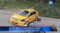 VIDEO | Accidente de tránsito deja una mujer herida en Loja