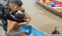 VIDEO | Robaron un auto y delincuentes trataron de huir por el río Daule