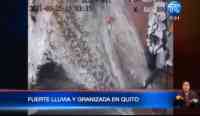 Noticia: Fuerte lluvia y granizada cayó en Quito Fuerte lluvia y granizada cayó en Quito