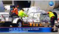 Noticia: Más de 100 mil vacunas de Pfizer llegaron a Ecuador Más de 100 mil vacunas de Pfizer llegaron a Ecuador