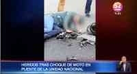 Noticia: Choque de moto deja heridos en puente de la Unidad Nacional en Guayaquil Choque de moto deja heridos en puente de la Unidad Nacional en Guayaquil