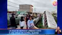 Noticia: Un bus urbano cae en una zanja en Durán Un bus urbano cae en una zanja en Durán