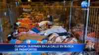 Noticia: En Cuenca las personas duermen en la calle en busca de pasaportes En Cuenca las personas duermen en la calle en busca de pasaportes