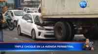 Triple accidente de tránsito en el sur de Guayaquil