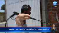 Noticia: Una historia de superación: hombre trabaja lavando carros a pesar de no tener brazos Una historia de superación: hombre trabaja lavando carros a pesar de no tener brazos