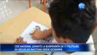 Noticia: VIDEO | COE Nacional levantó suspensión de 77 pilotajes en escuelas inactivas desde diciembre VIDEO | COE Nacional levantó suspensión de 77 pilotajes en escuelas inactivas desde diciembre