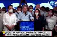 Noticia: El primer discurso de Guillermo Lasso tras virtual triunfo en segunda vuelta electoral. El primer discurso de Guillermo Lasso tras virtual triunfo en segunda vuelta electoral.