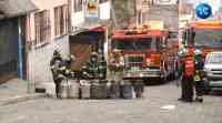 Imagen: Registran incendio en una bodega de gas en Quito Registran incendio en una bodega de gas en Quito