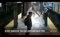 Impactante: Ecuatoriana sobrevive tras ser empujada bajo un tren